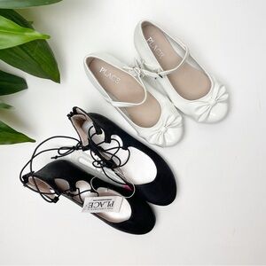 NWT Lot (2) The Children’s Place size 12 black and white shoes